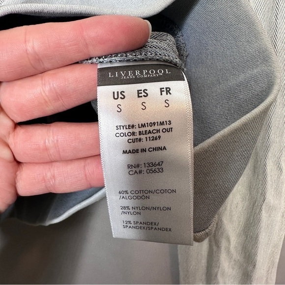 Liverpool lightweight bleach washed full zip jacket - Picture 4 of 6